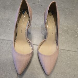 Jessica Simpson Blush Pink Textured Heels